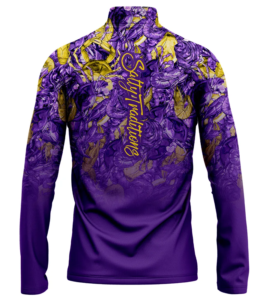 Purple and Gold Seafood QZ