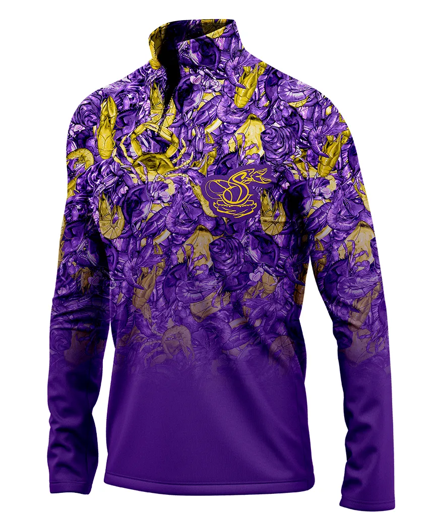 Purple and Gold Seafood QZ