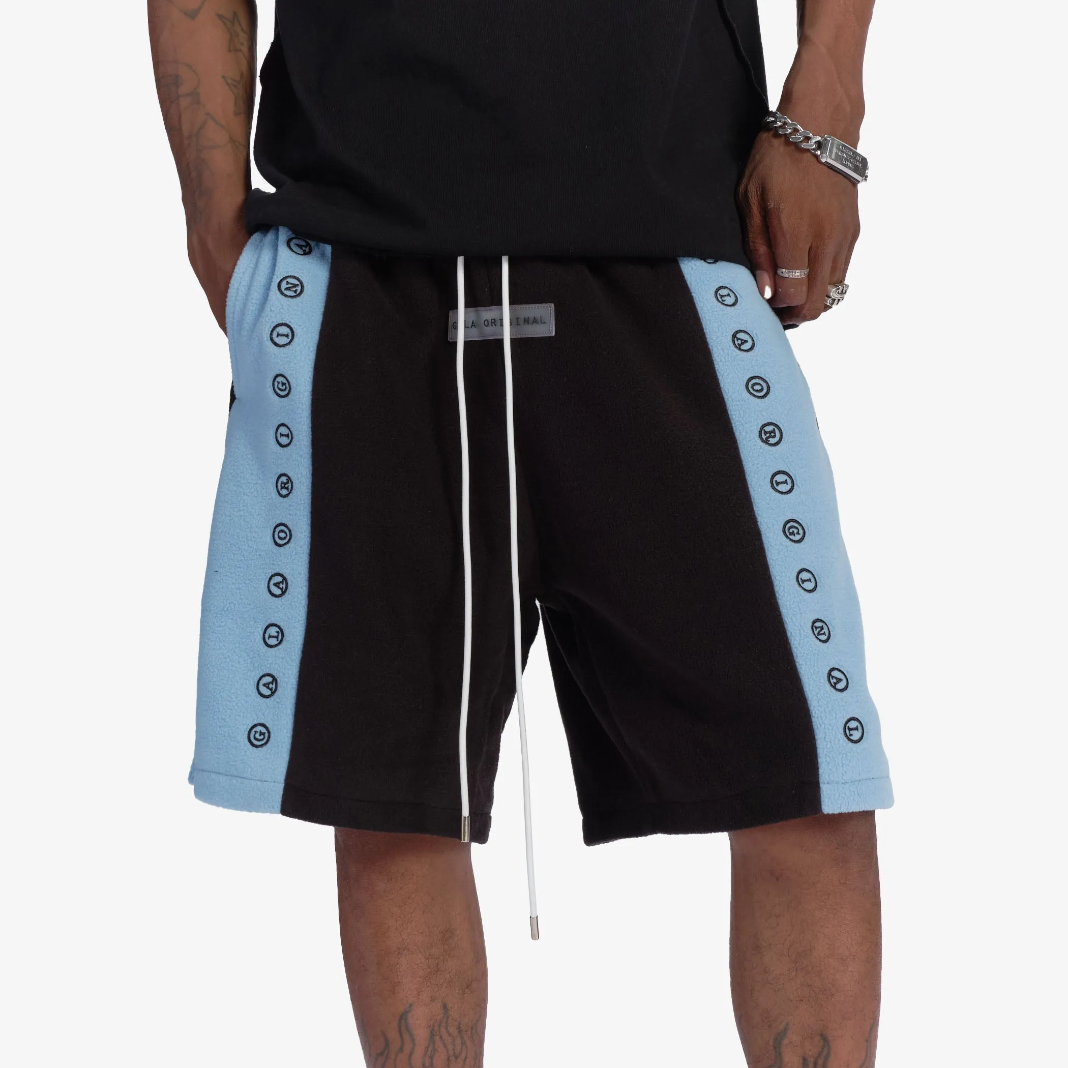 "Chop" Fleece Shorts (light blue)