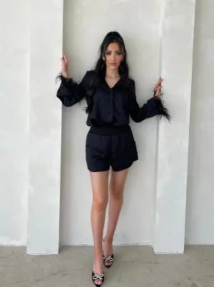 "DIOR" Satin Feather Set