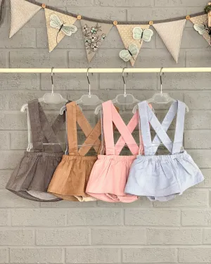 "Kore" Cord Skirt with Braces