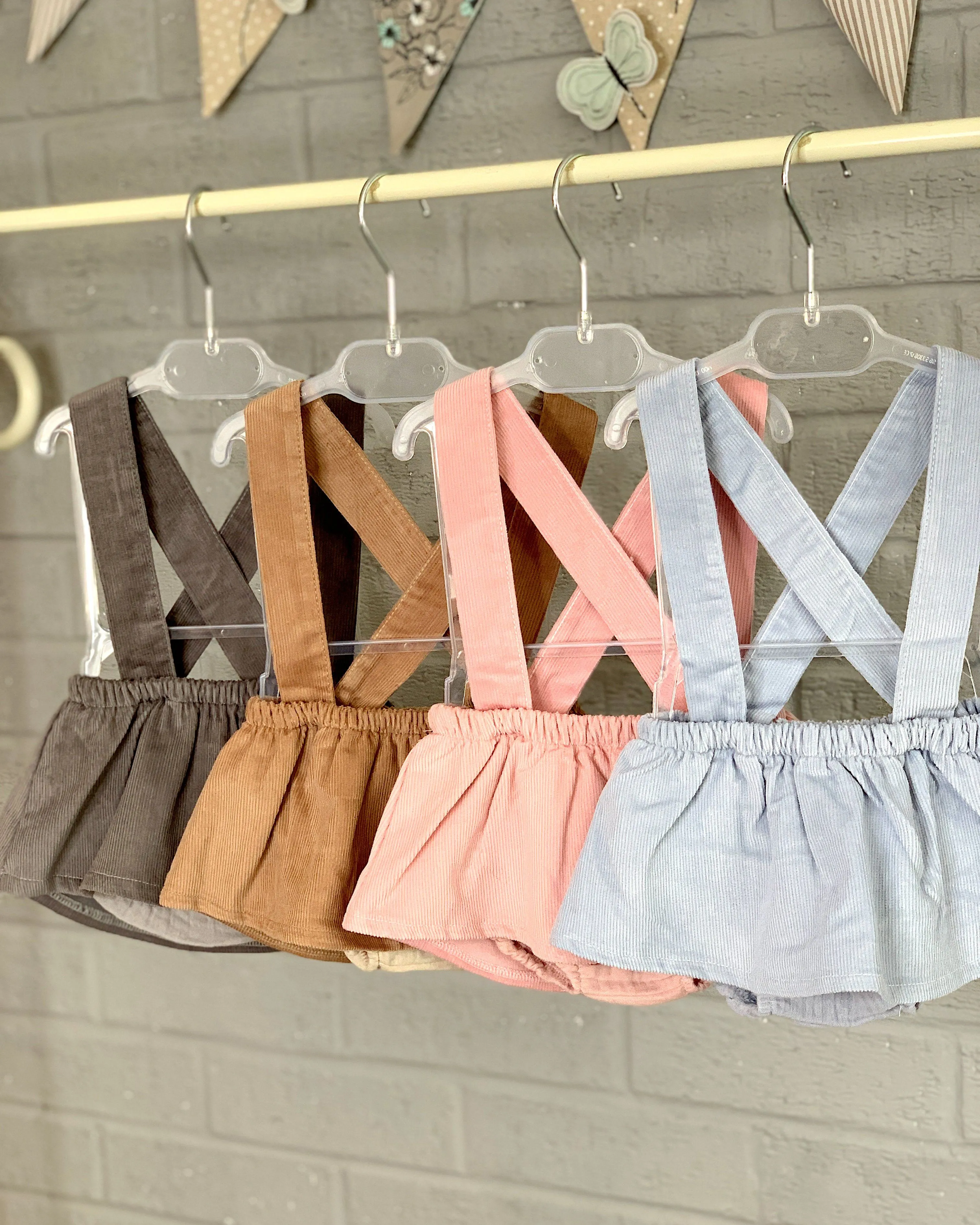 "Kore" Cord Skirt with Braces