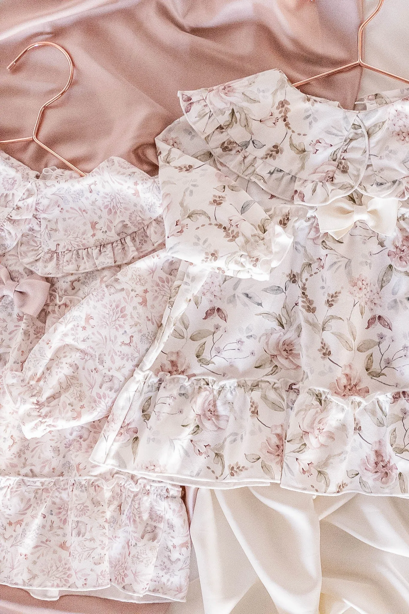 "Shazia" Dusky Pink Vintage Floral Dress