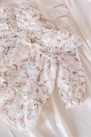 "Shazia" Dusky Pink Vintage Floral Dress