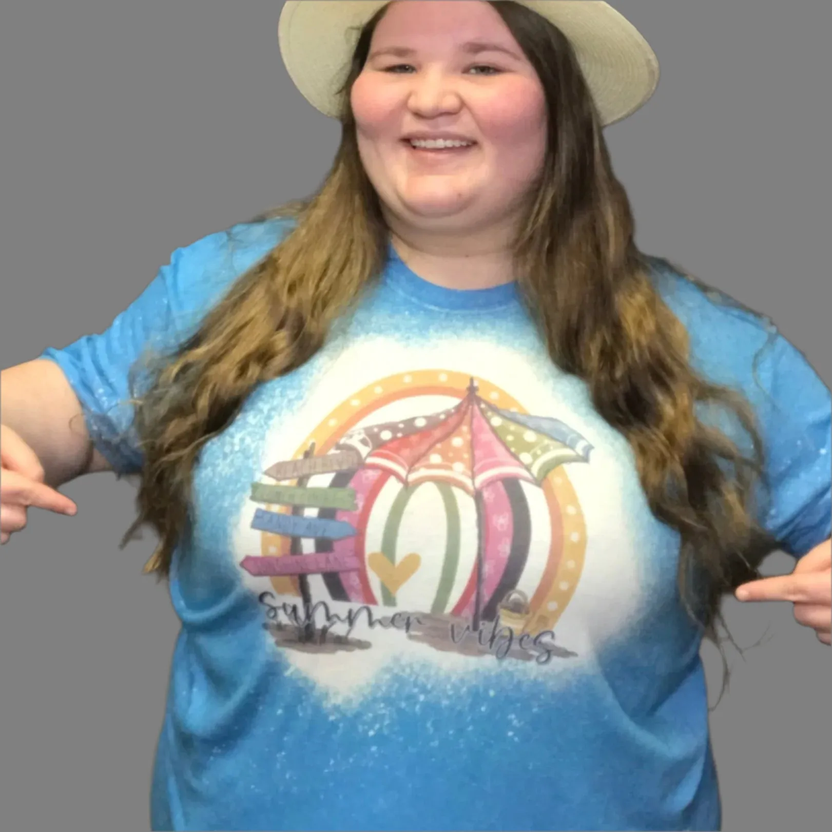 "Summer Vibes" Blue T-Shirt