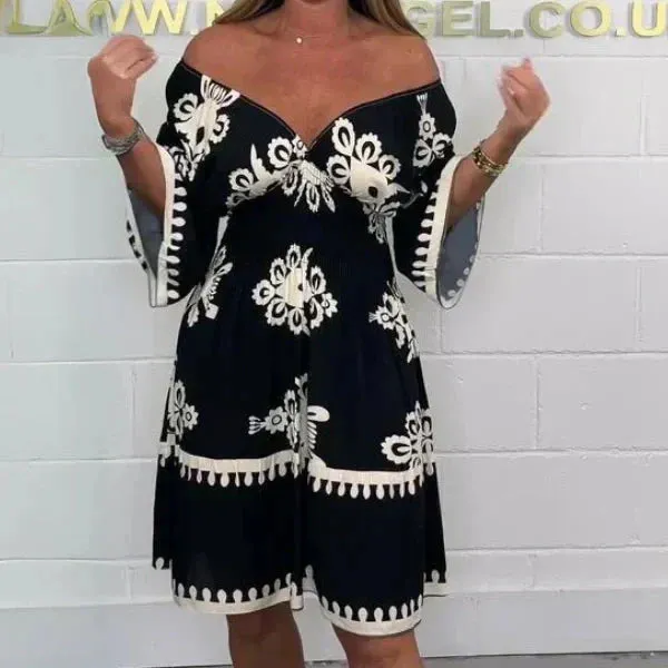 Raquel – Classic Women's Printed Dress