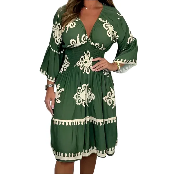 Raquel – Classic Women's Printed Dress