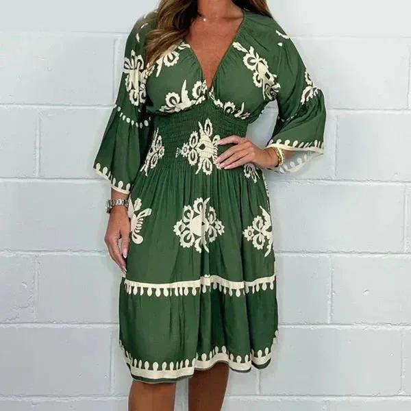 Raquel – Classic Women's Printed Dress
