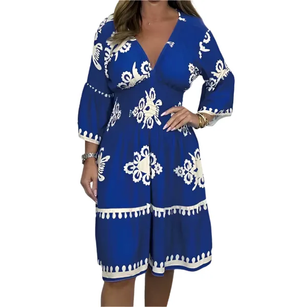 Raquel – Classic Women's Printed Dress