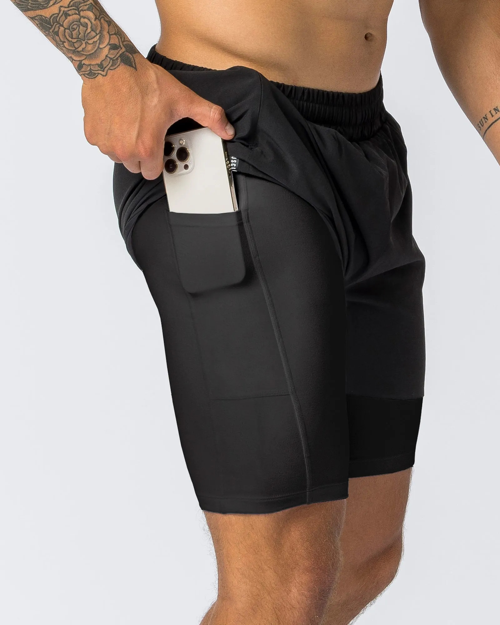 Replay 3" Shorts - Black/Black
