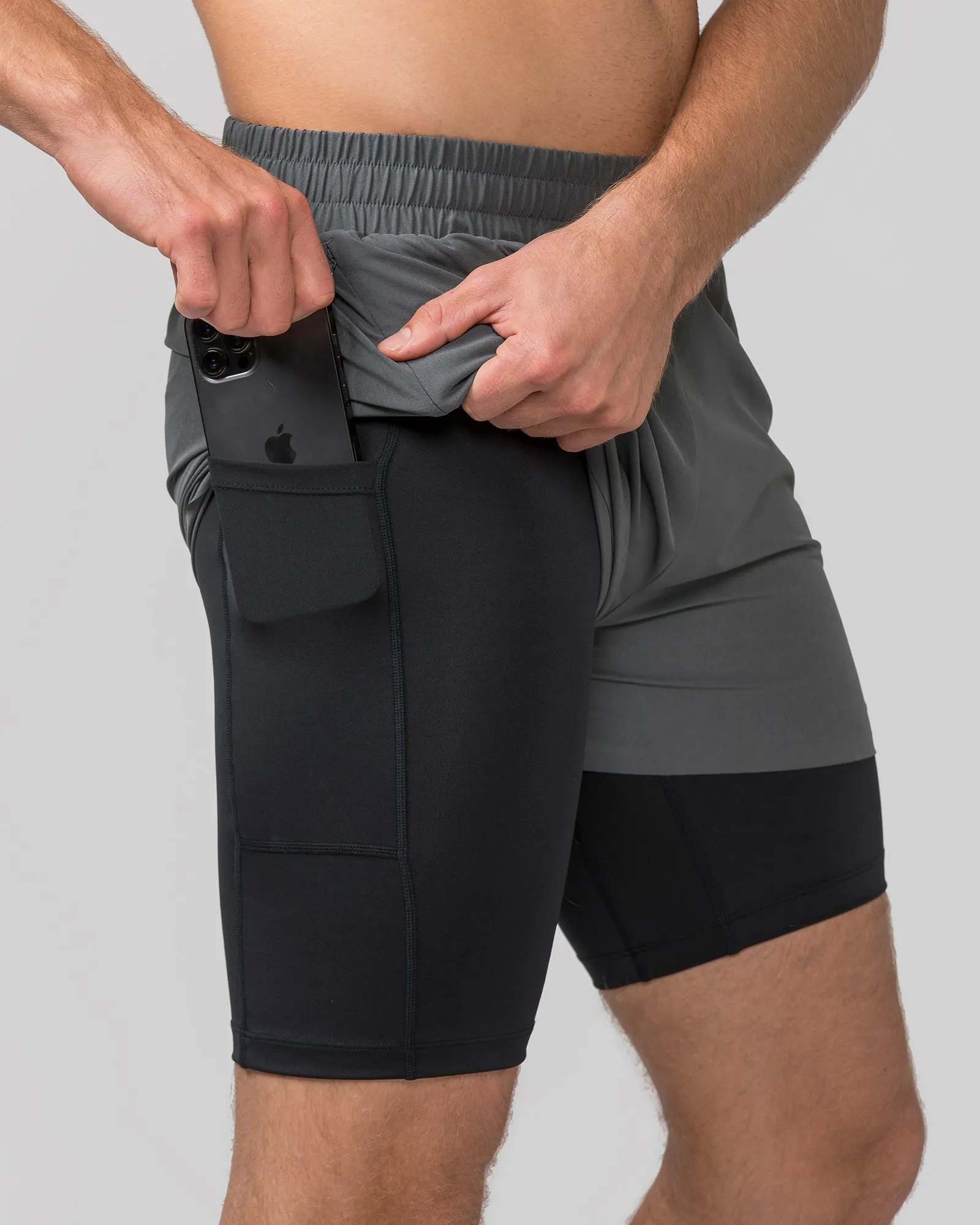 Replay 3" Shorts - Tornado/ Black