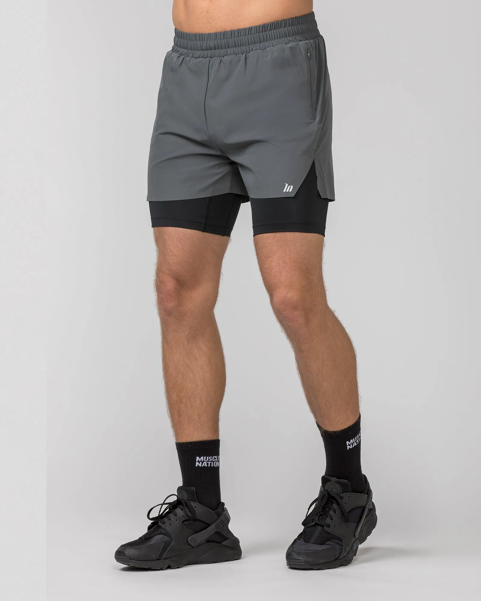 Replay 3" Shorts - Tornado/ Black