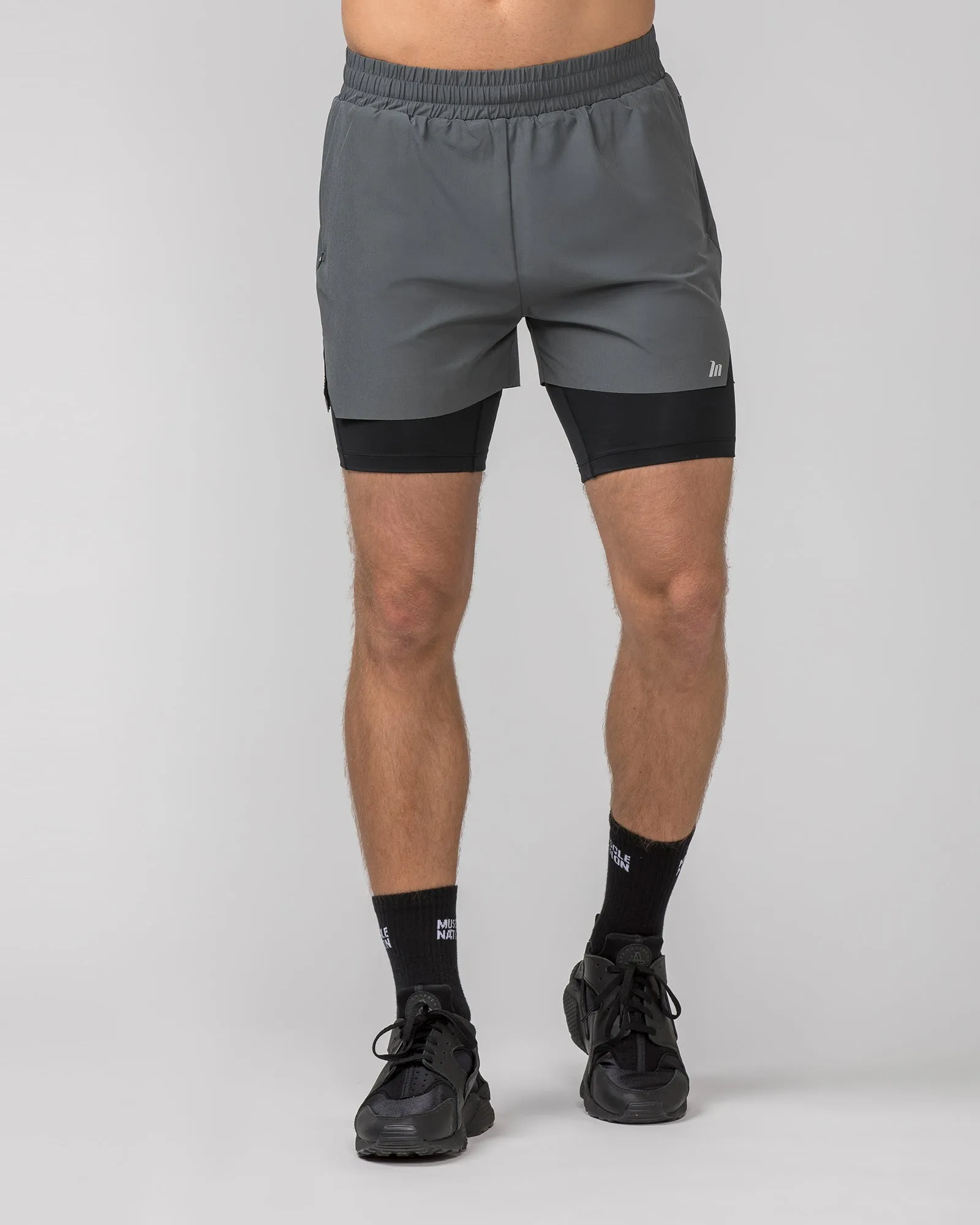 Replay 3" Shorts - Tornado/ Black
