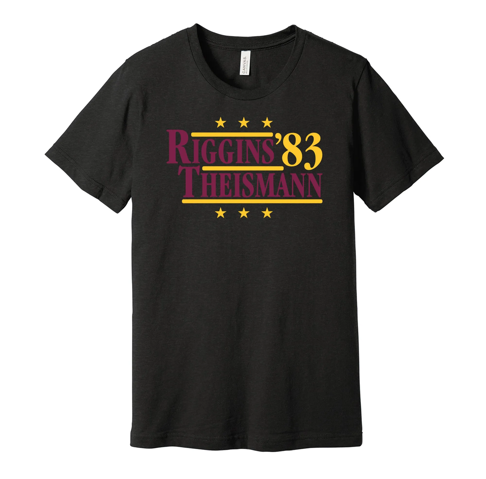 Riggins & Theismann '83 - Washington Football Legends Political Campaign Parody T-Shirt - Hyper Than Hype Shirts
