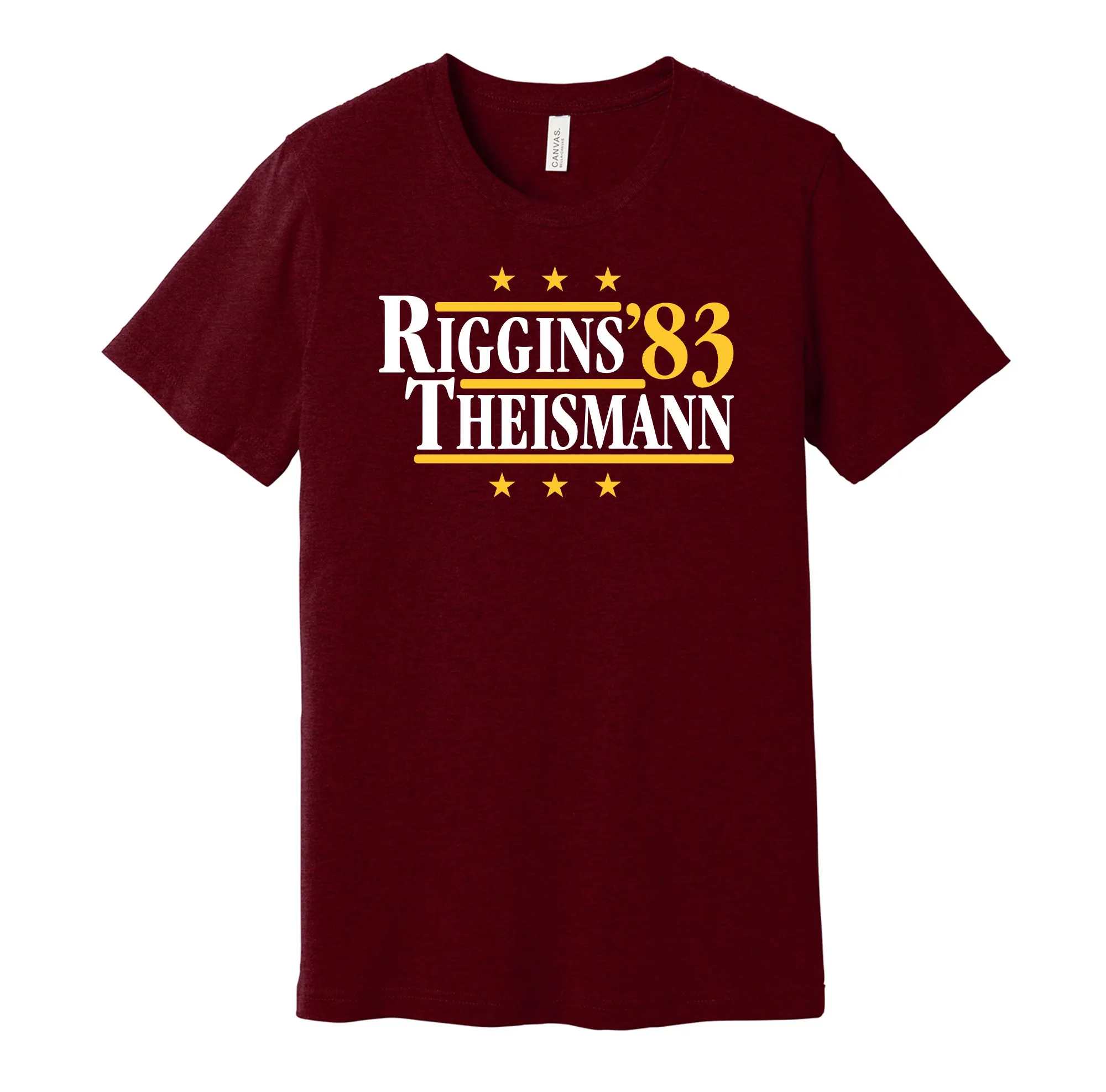 Riggins & Theismann '83 - Washington Football Legends Political Campaign Parody T-Shirt - Hyper Than Hype Shirts