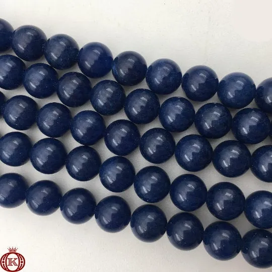 Sapphire Quartz Beads Smooth Round