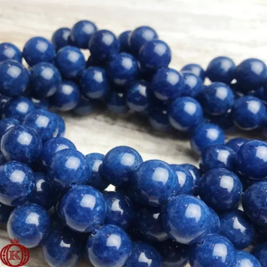 Sapphire Quartz Beads Smooth Round