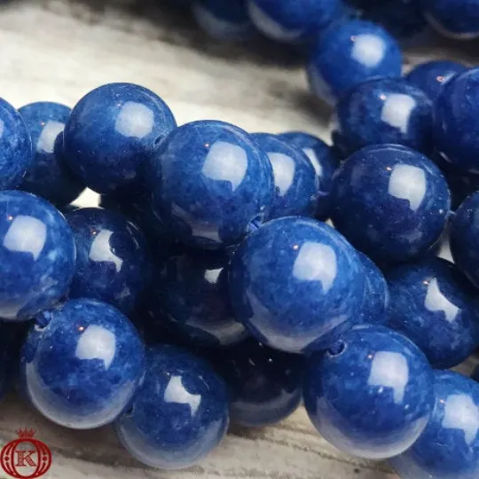 Sapphire Quartz Beads Smooth Round