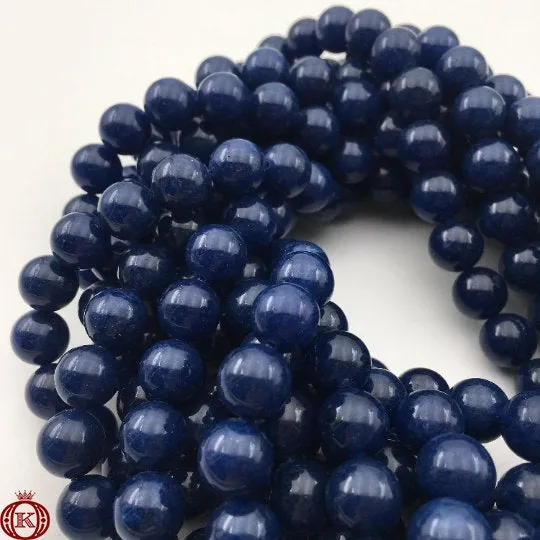 Sapphire Quartz Beads Smooth Round
