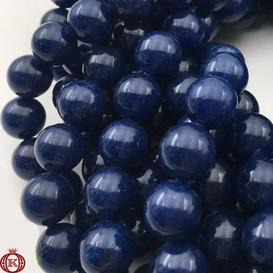 Sapphire Quartz Beads Smooth Round