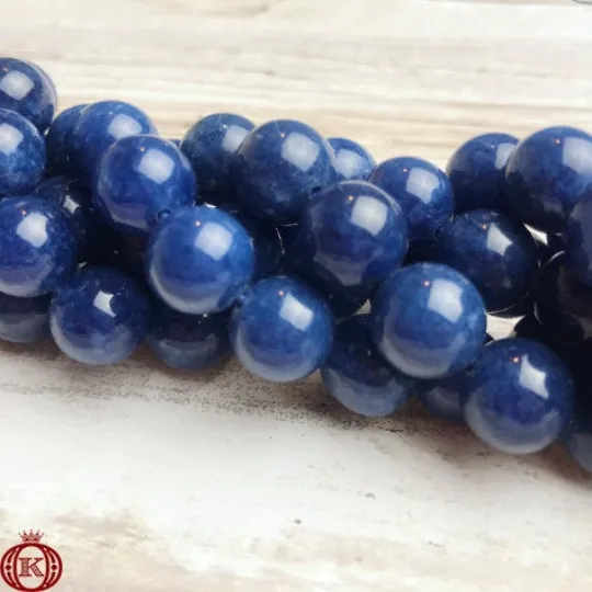 Sapphire Quartz Beads Smooth Round