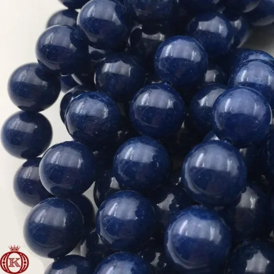 Sapphire Quartz Beads Smooth Round