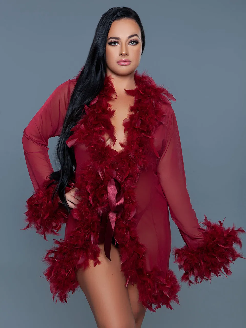 Short Feather Robe