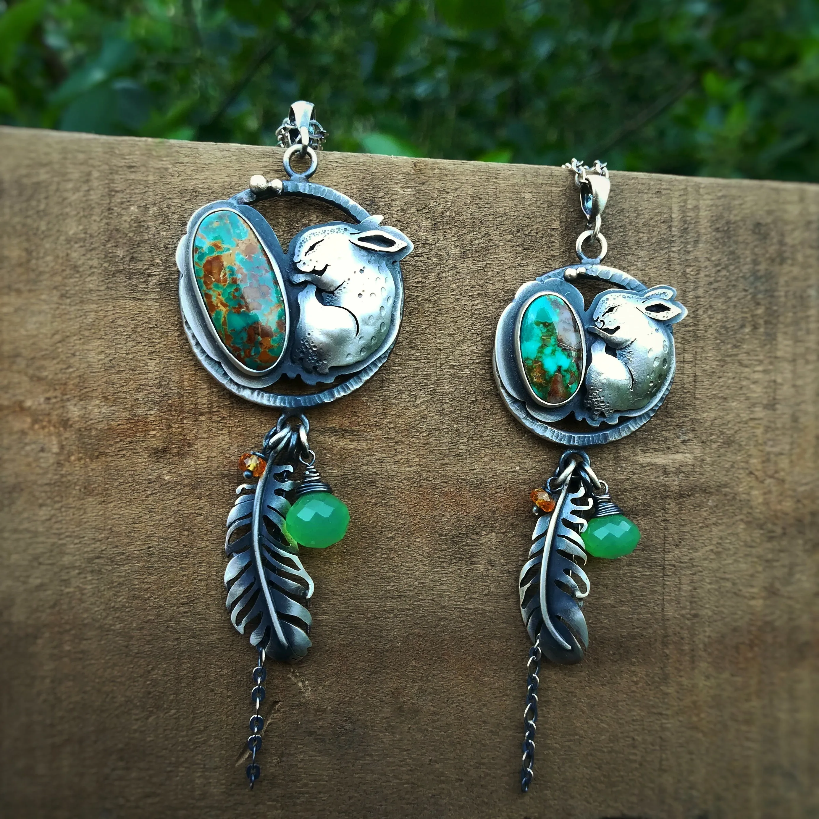 Sleeping Bunny Necklace - Medium