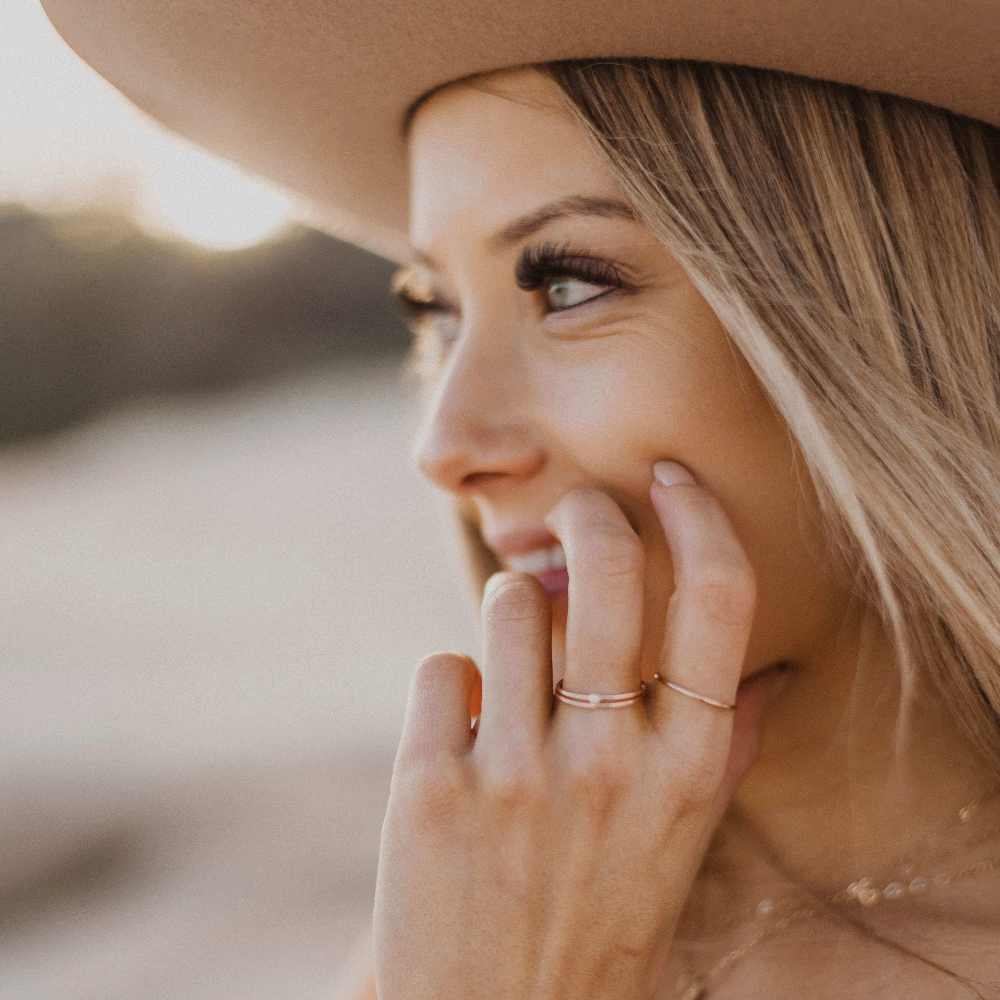 Sloane Smooth Stacking Ring | Gold
