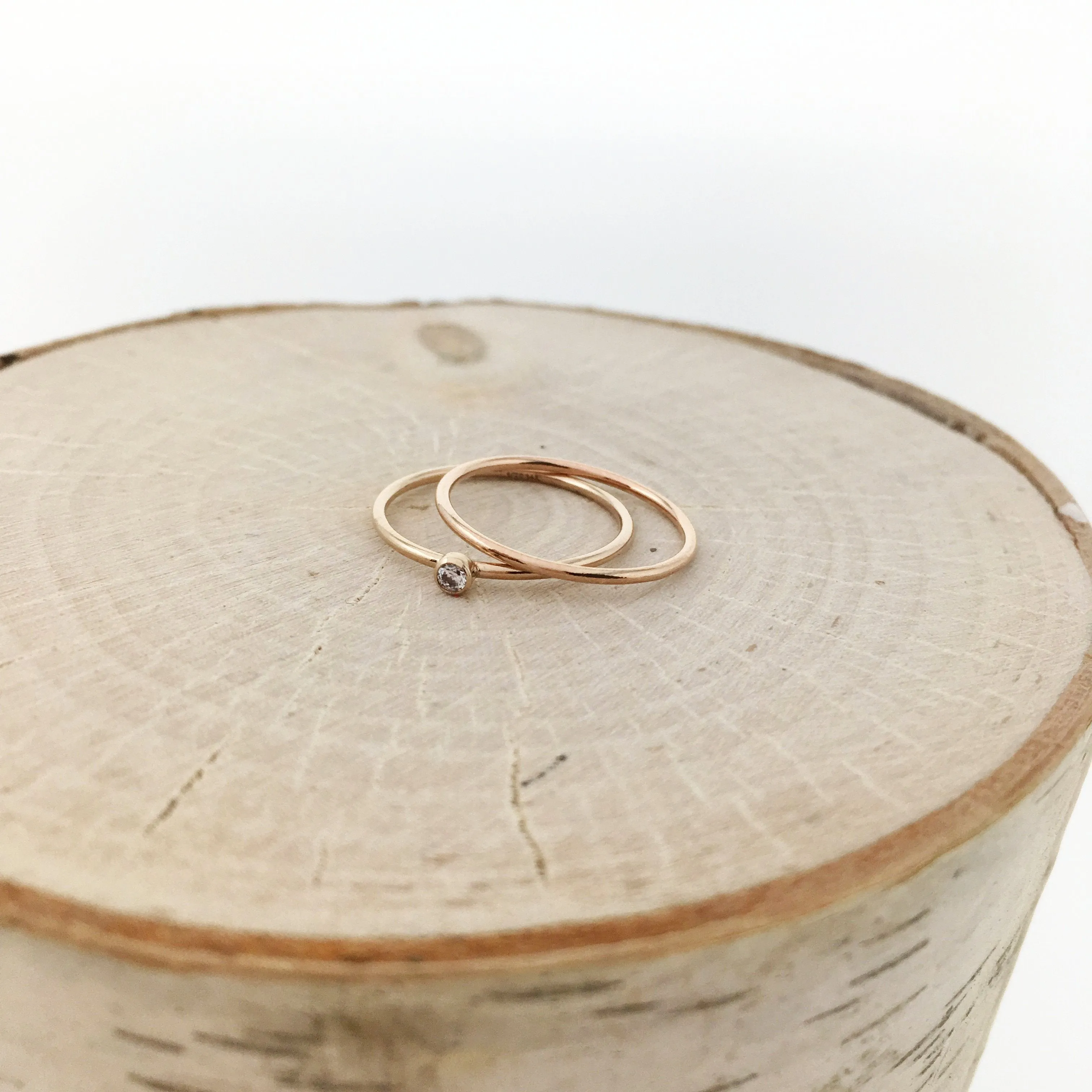 Sloane Smooth Stacking Ring | Rose Gold