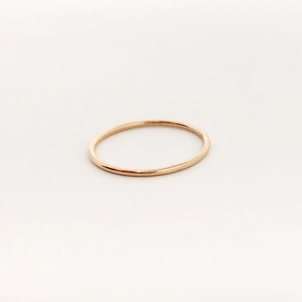 Sloane Smooth Stacking Ring | Rose Gold