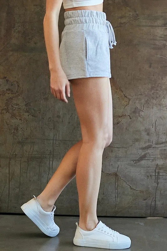 Smocked Waist Shorts With Side Pockets