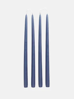 Smooth Taper Candles - Baja Blue