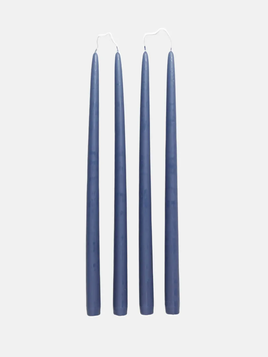 Smooth Taper Candles - Baja Blue