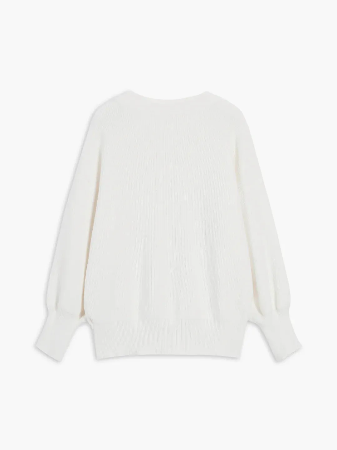 Solid Color Long-sleeved Pearl Oversized Cardigan