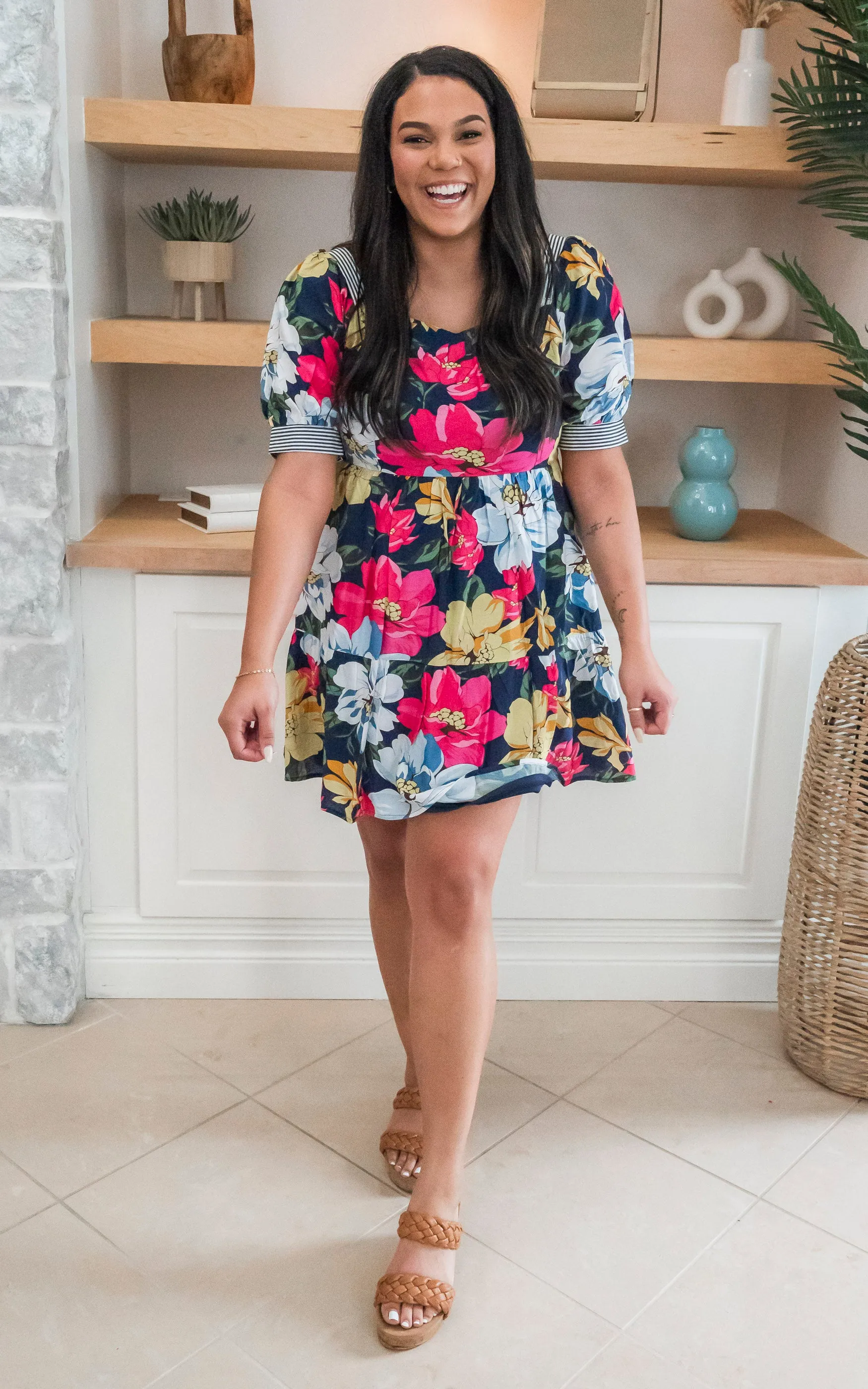 Spring has Sprung Floral Print Dress - Final Sale