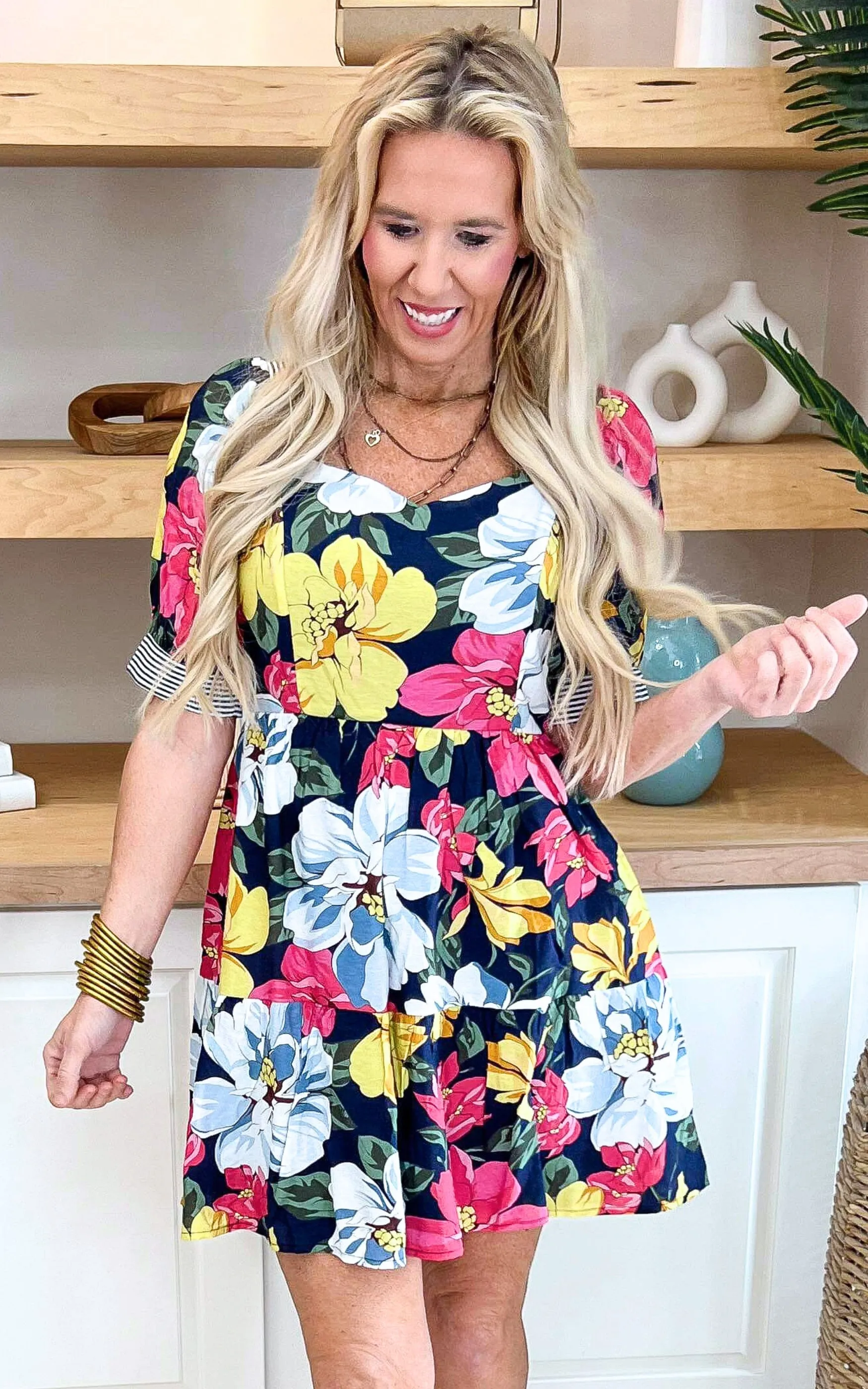 Spring has Sprung Floral Print Dress - Final Sale