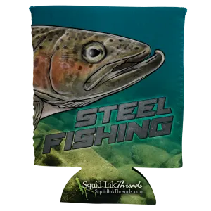 Steel Fishing Can Coozie