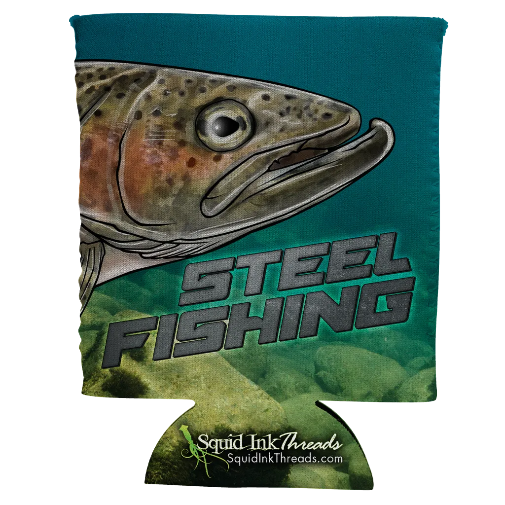 Steel Fishing Can Coozie