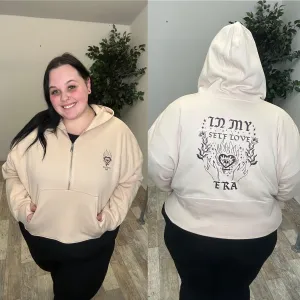 Tan Crop hoodie