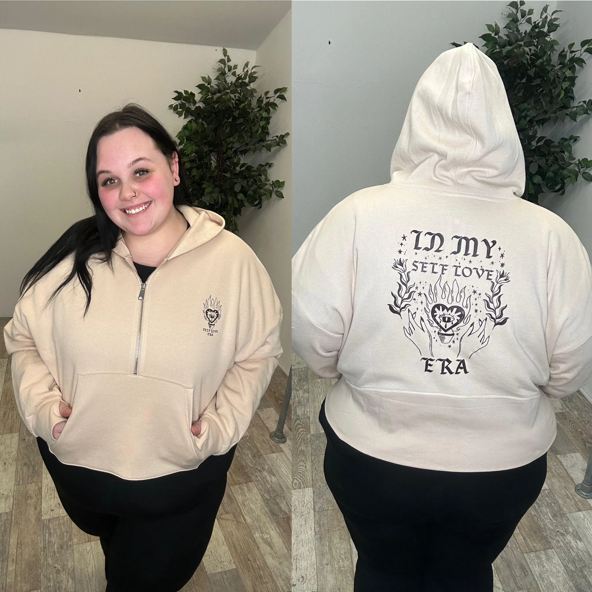 Tan Crop hoodie