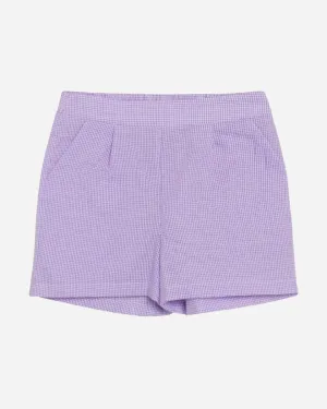 Teen Dana Check Shorts - Light Purple