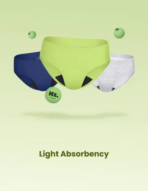 Teen Light Leakproof No-Show Bikini 3-Pack