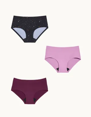 Teen Light Leakproof No-Show Boyshort 3-Pack - Kit