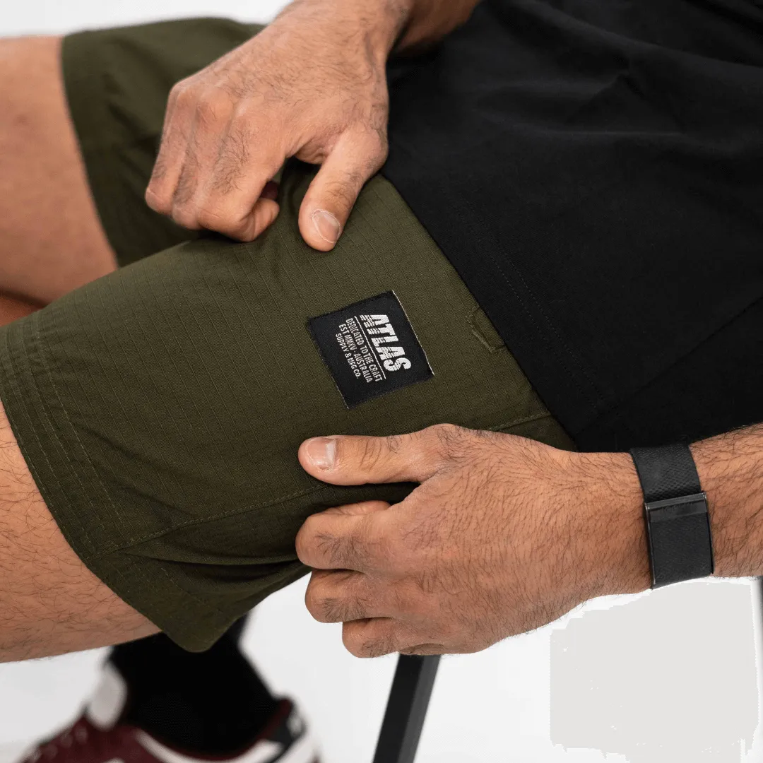The Atlas Brand - 'Street' Ripstop Shorts - Mil. Green