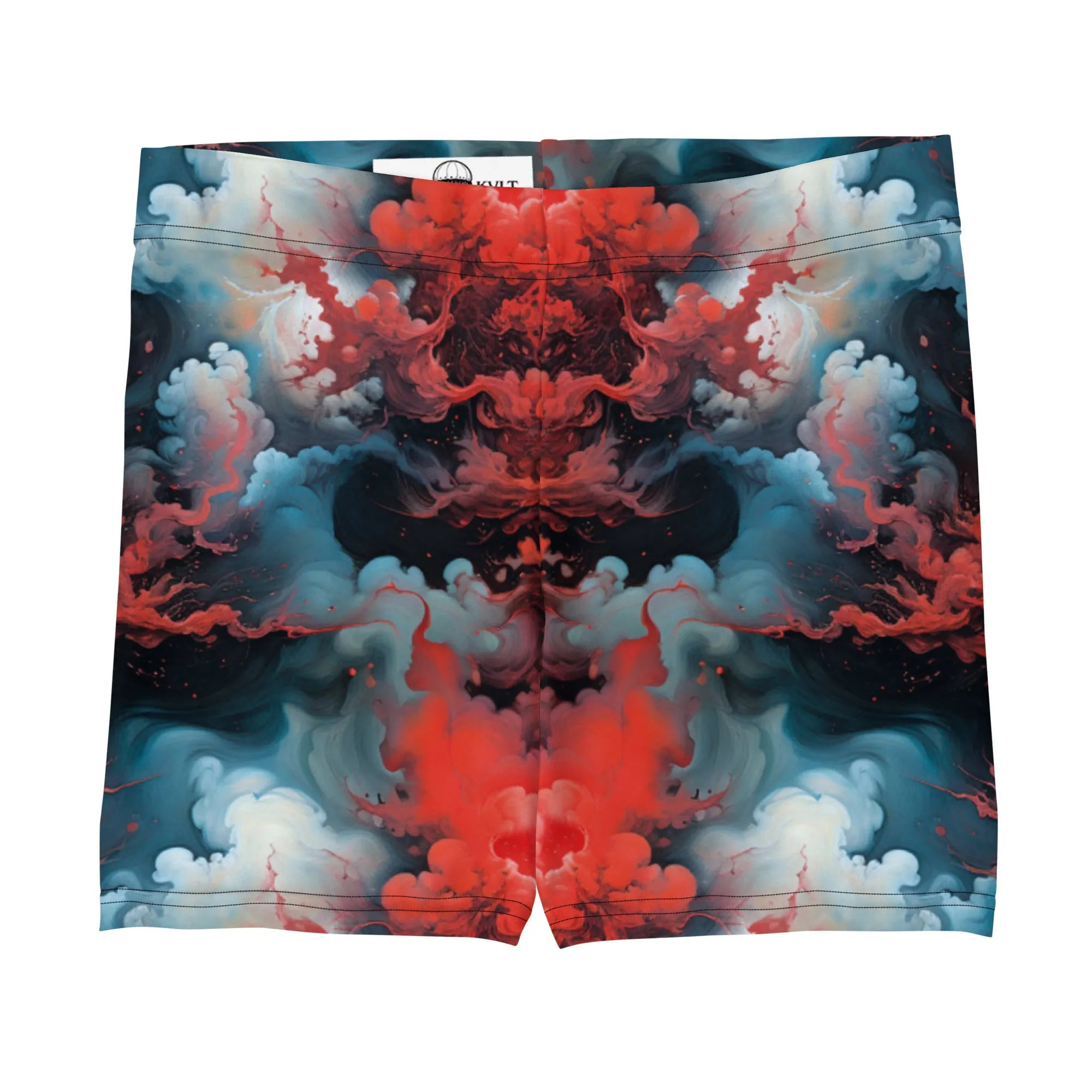 Tight Shorts - Ethereal Crimson Flow - Light