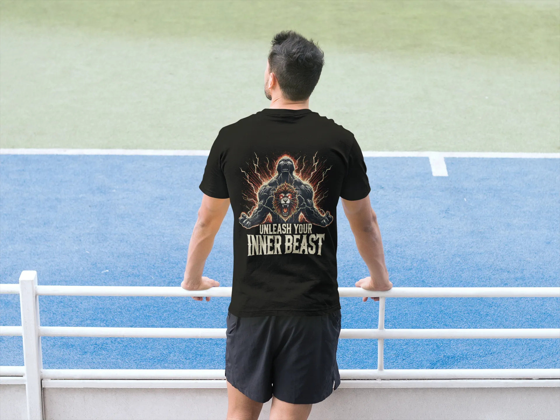 Unleash Your Inner Beast Inspirational Gym Shirt - Motivation for Your Workout - RISE SOVEREIGN