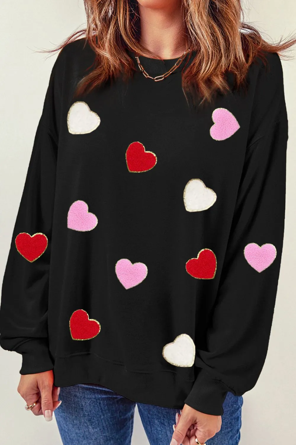 Valentine's Day Contrast Sweatshirt