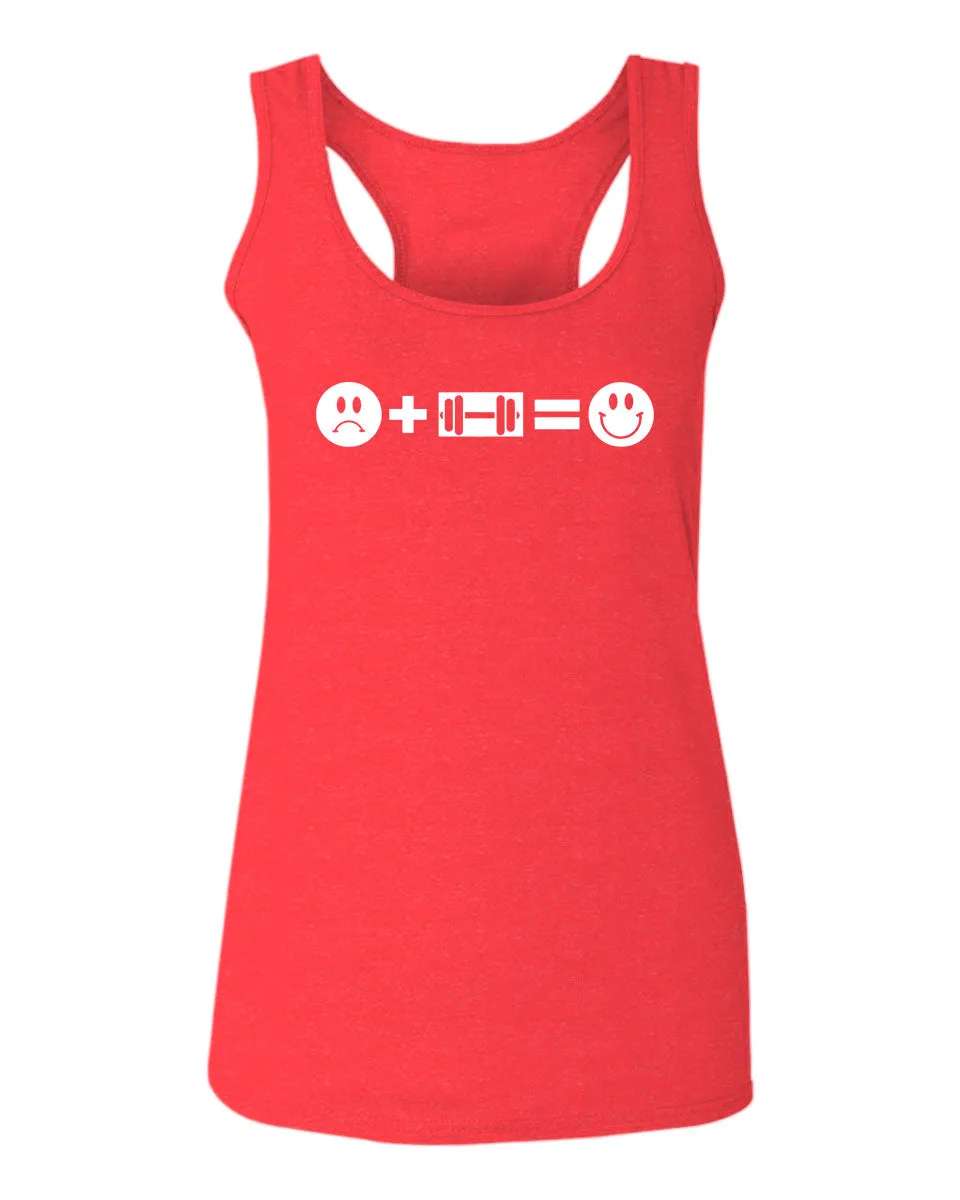 VICES AND VIRTUESS crosfit Feeling Workout Make me Happy Gym Fitness  women's Tank Top sleeveless Racerback