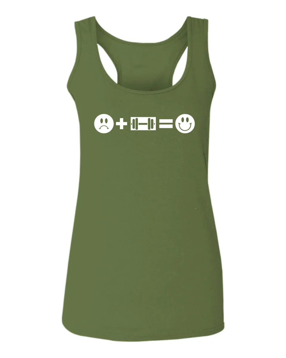 VICES AND VIRTUESS crosfit Feeling Workout Make me Happy Gym Fitness  women's Tank Top sleeveless Racerback